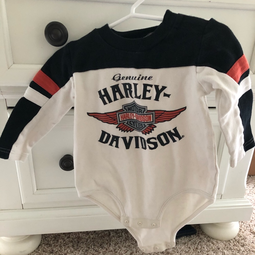 Boys Harley Davidson onesies
